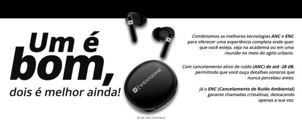 Fone de Ouvido TWS WZ06 -  Wearzone - Imagem 4